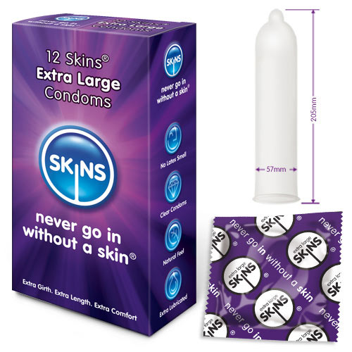 Skins Condoms Extra Large 12 Pack Skins Condoms Extra Large 12 Pack