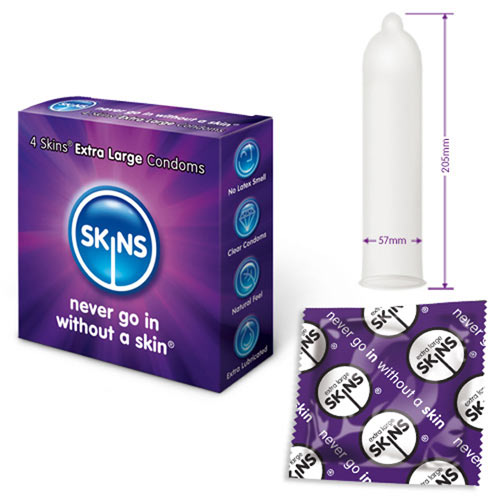 Skins Condoms Extra Large 4 Pack Skins Condoms Extra Large 4 Pack