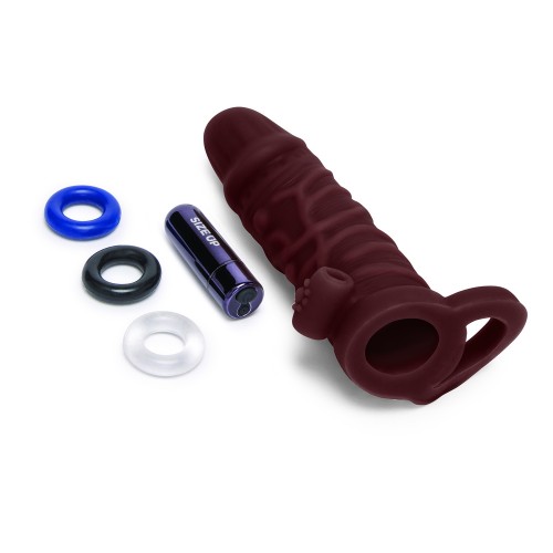 Size Up Silicone Vibrating Realistic 1 Inch Extender Size Up Silicone Vibrating Realistic 1 Inch Extender