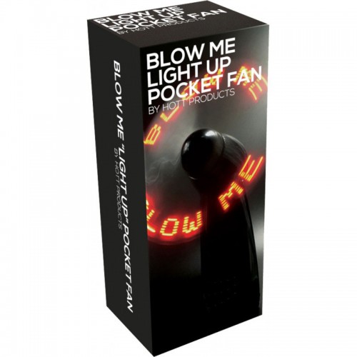 Blow Me Light Up Pocket Fan Black Blow Me Light Up Pocket Fan Black