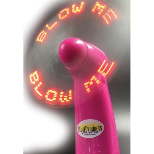 Blow Me Light Up Pocket Fan Pink Blow Me Light Up Pocket Fan Pink
