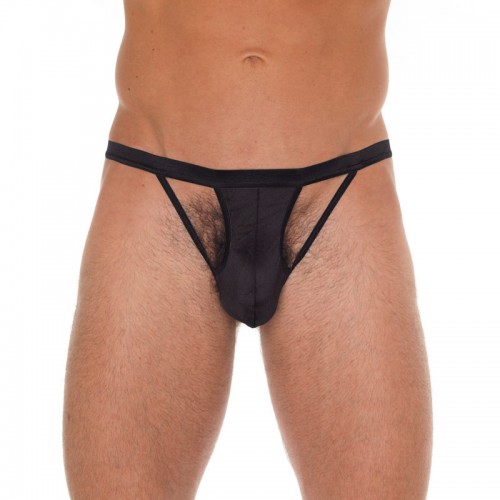 Mens Cut Out GString Black Mens Cut Out GString Black