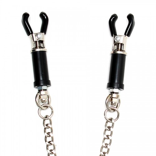 Silver Nipple Clamps With Chain Silver Nipple Clamps With Chain
