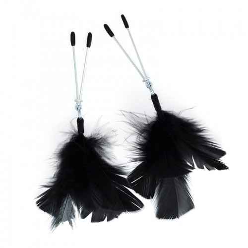 Black Feather Nipple Clamps Black Feather Nipple Clamps